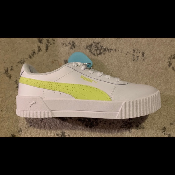 puma white sunny lime